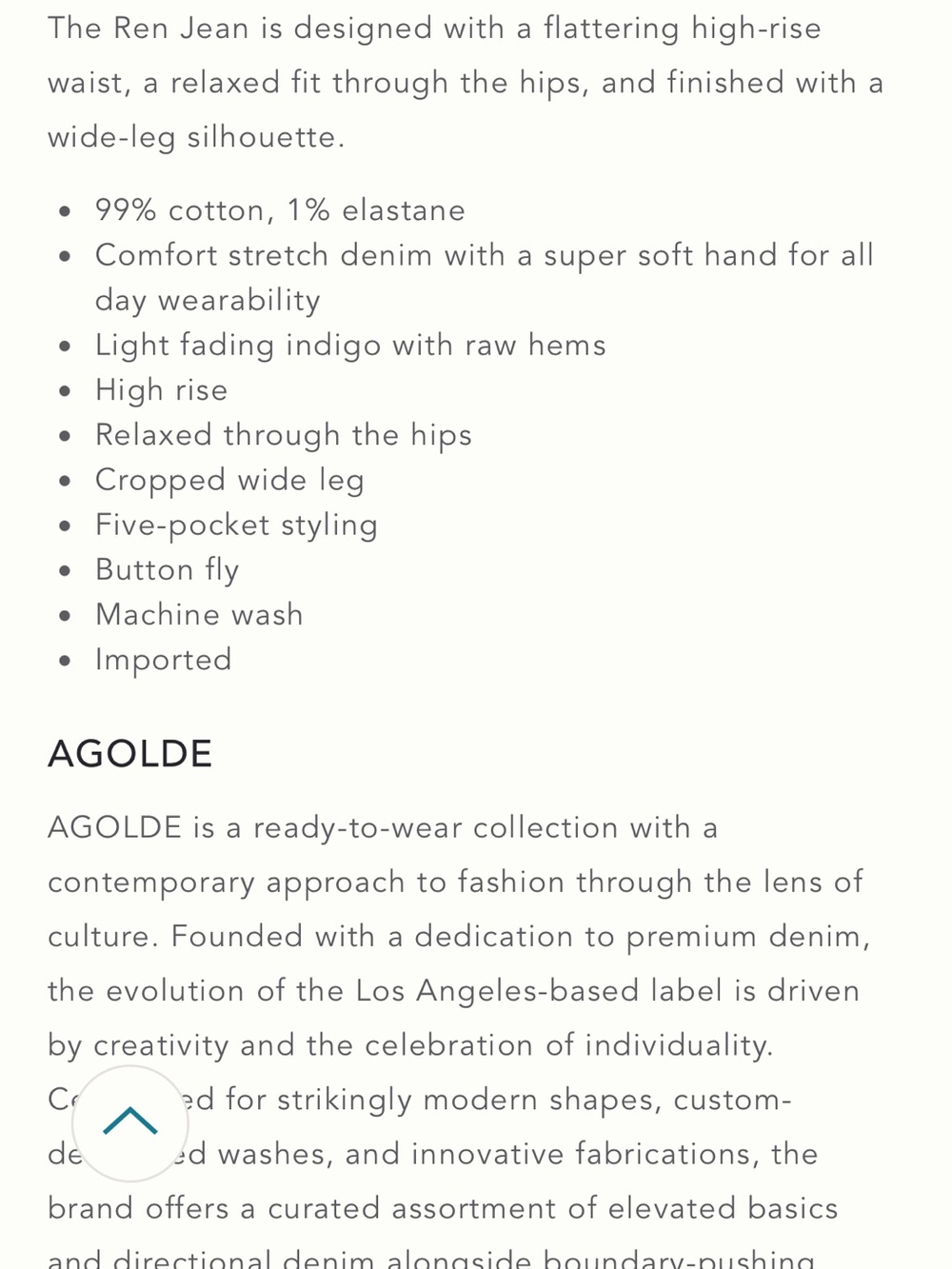 Agolde Wren Wide Leg Crop Denim Jean - Picture 4 of 6